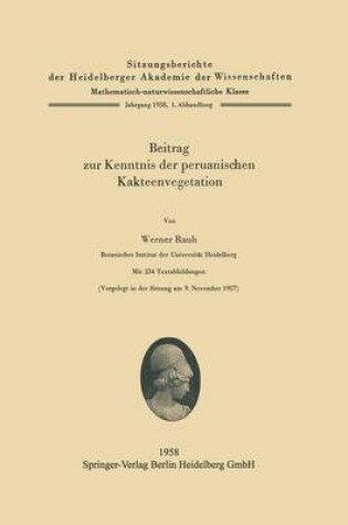 Cover of Beitrag Zur Kenntnis Der Peruanischen Kakteenvegetation