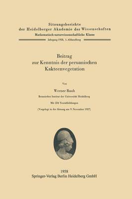 Book cover for Beitrag Zur Kenntnis Der Peruanischen Kakteenvegetation