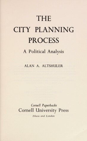 Book cover for City Planning Process