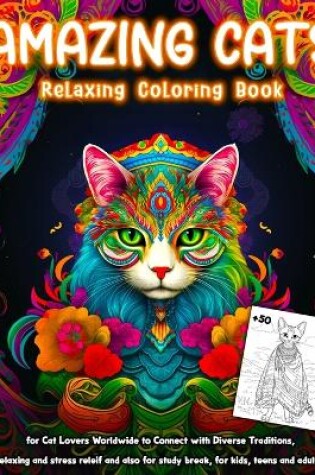 Cover of Amazing Cats Relaxing Coloring Book