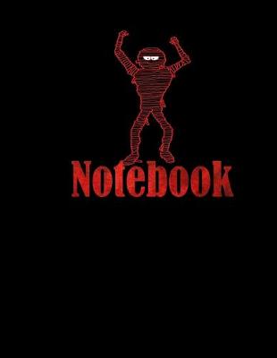 Book cover for Notebook Red Mummy - Large (8.5 x 11 inches) - 120 Pages- Black Cover