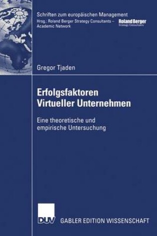 Cover of Erfolgsfaktoren Virtueller Unternehmen