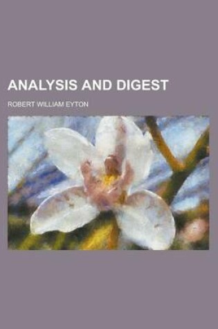 Cover of Analysis and Digest