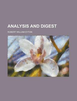 Book cover for Analysis and Digest