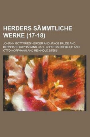 Cover of Herders Sammtliche Werke (17-18 )