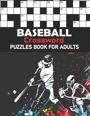 Cover of Baseball Crossword Puzzles Book for Adults