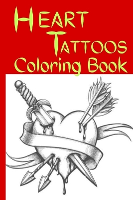 Book cover for Heart Tattoos Coloring Book