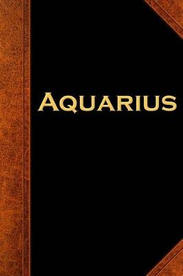 Cover of Aquarius Zodiac Horoscope Vintage Journal