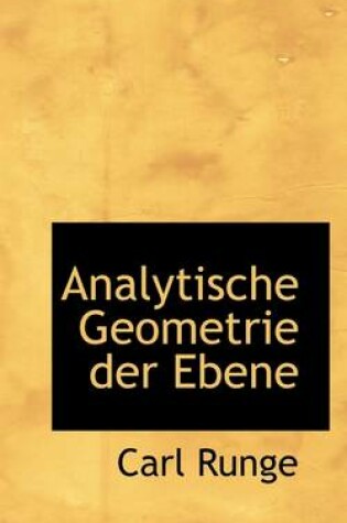 Cover of Analytische Geometrie Der Ebene