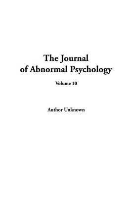 Book cover for The Journal of Abnormal Psychology