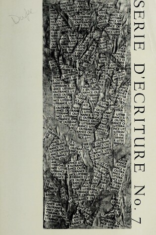 Cover of Serie d'Ecriture No. 7