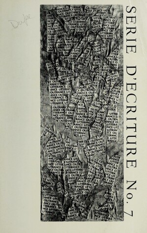 Book cover for Serie d'Ecriture No. 7