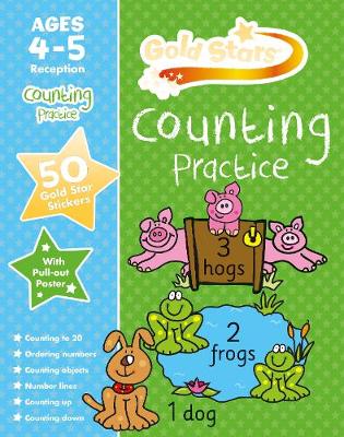 Book cover for Gold Stars Counting Practice Ages 4-5 Reception