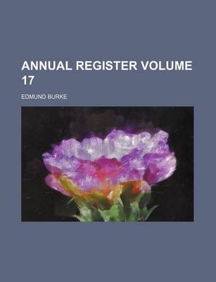 Book cover for Annual Register Volume 17