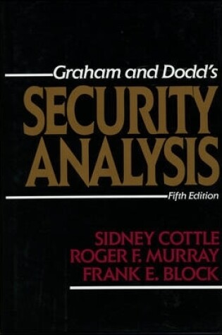 Cover of Security Analysis: Fifth Edition