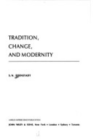 Cover of Tradition, Change and Modernity