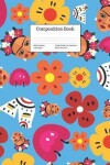 Book cover for Composition Book Wide-Ruled Frida Folk Art Inspired Blue Pattern