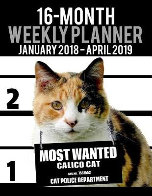 Cover of 2018-2019 Weekly Planner - Most Wanted Calico Cat