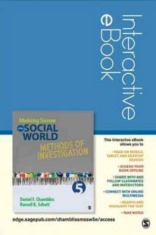 Cover of Making Sense of the Social World Interactive eBook Student Version