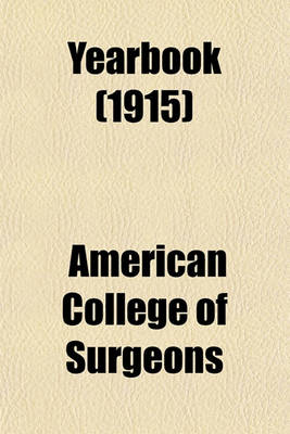 Book cover for Yearbook (1915)