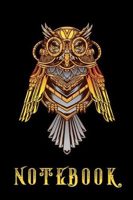 Book cover for Steampunk Owl Notebook
