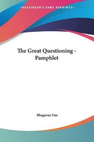 Cover of The Great Questioning - Pamphlet