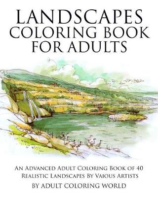 Cover of Landscapes Coloring Book for Adults