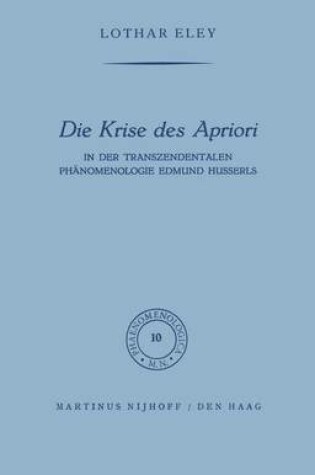 Cover of Die Krise Des Apriori