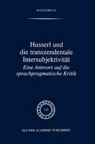 Cover of Husserl Und Die Transzendentale Intersubjektivitat