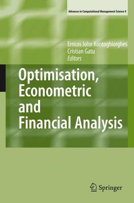 Book cover for Optimisation, Econometric, and Financial Analysis