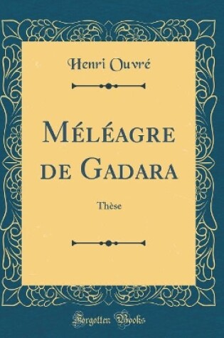 Cover of Méléagre de Gadara