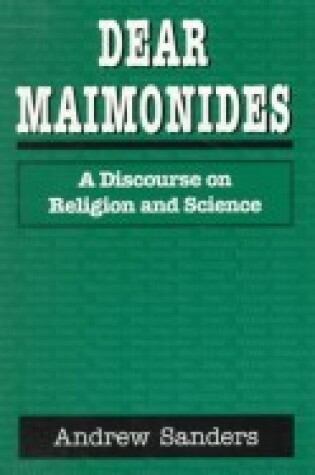 Cover of Dear Maimonides (S/C)