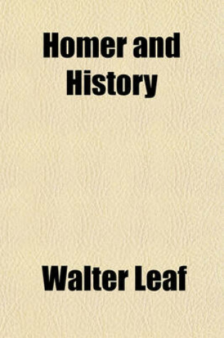 Cover of Homer and History