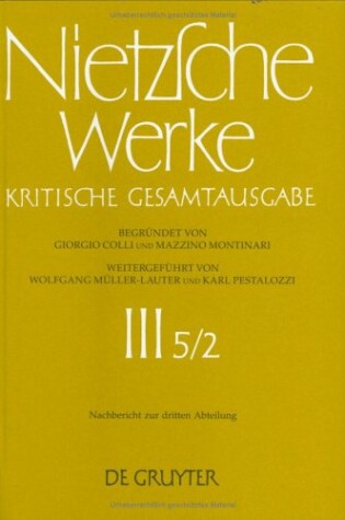 Cover of Nachbericht Zur Dritten Abteilung