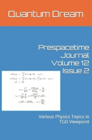 Cover of Prespacetime Journal Volume 12 Issue 2