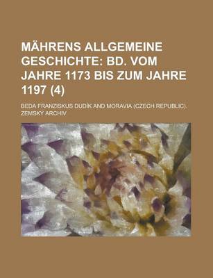 Book cover for Mahrens Allgemeine Geschichte (4)