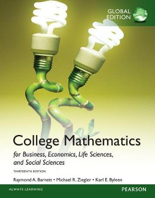 Book cover for College Mathematics for Business, Economics, Life Sciences and Social Sciences OLP with eText, Global Edition