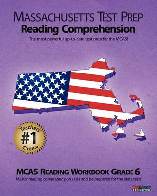 Book cover for Massachusetts Test Prep Reading Comprehension McAs Reading Workbook Grade 6