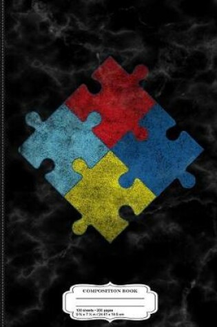 Cover of Vintage Autism Awareness Composition Notebook