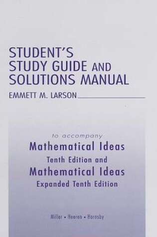 Cover of Student Solutions Manual for Mathematical Ideas, Expanded Edition