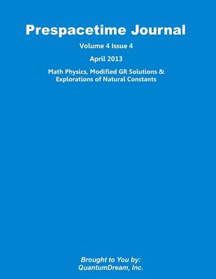 Cover of Prespacetime Journal Volume 4 Issue 4