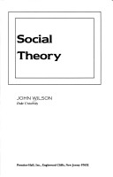 Book cover for Social Theory