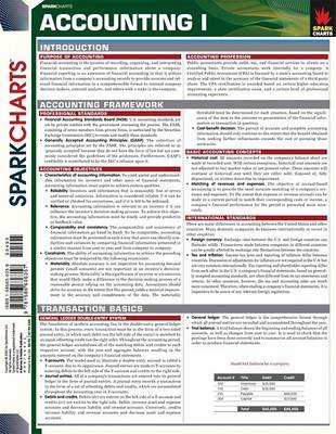 Cover of Accounting I (Sparkcharts)