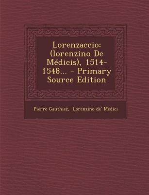 Book cover for Lorenzaccio