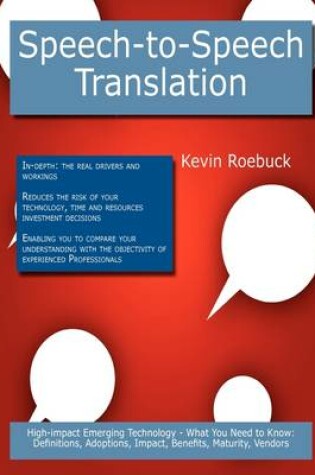 Cover of Speech-To-Speech Translation