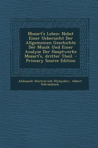 Cover of Mozart's Leben