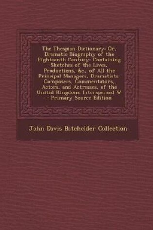 Cover of The Thespian Dictionary