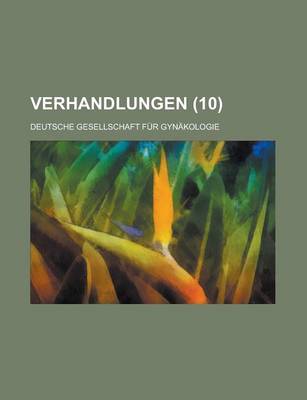 Book cover for Verhandlungen (10)