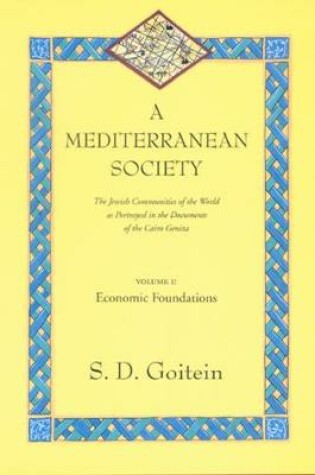 Cover of A Mediterranean Society, Volume I