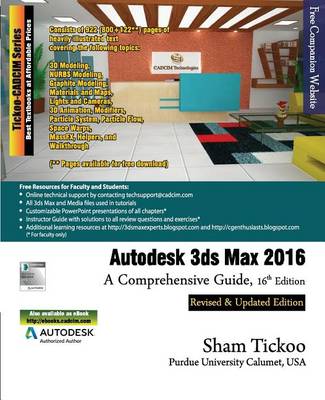 Book cover for Autodesk 3ds Max 2016